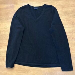 A STEAL! Lands End XL Navy Cashmere Pullover Sweater
